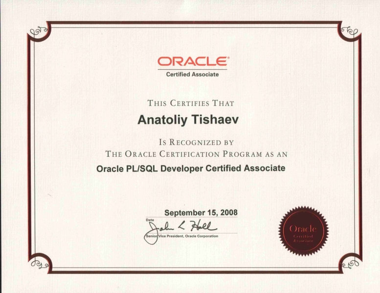 oracle certification pl sql developer